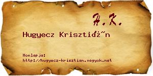 Hugyecz Krisztián névjegykártya